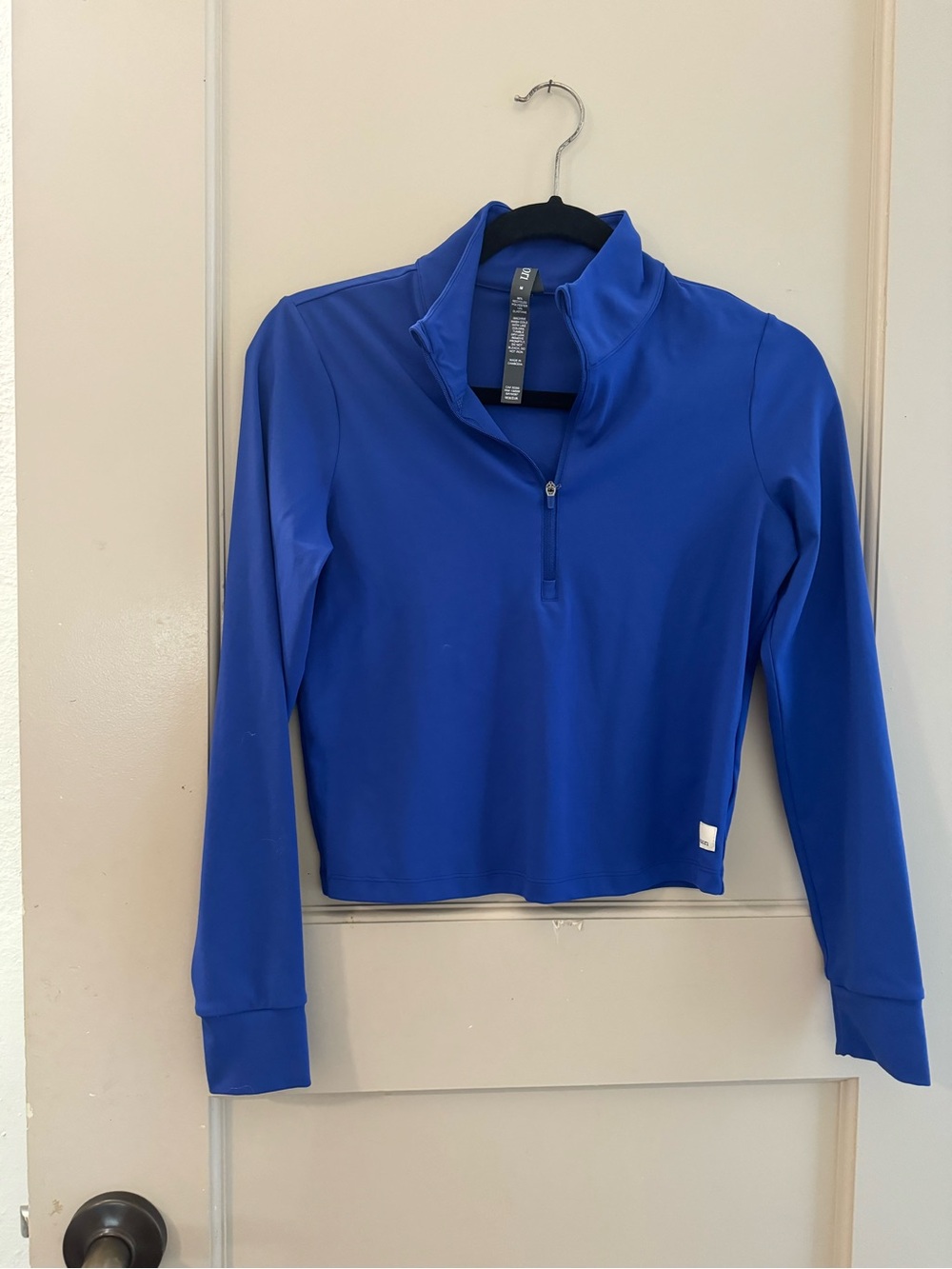 Vuori Studio Half Zip Top Blue Medium